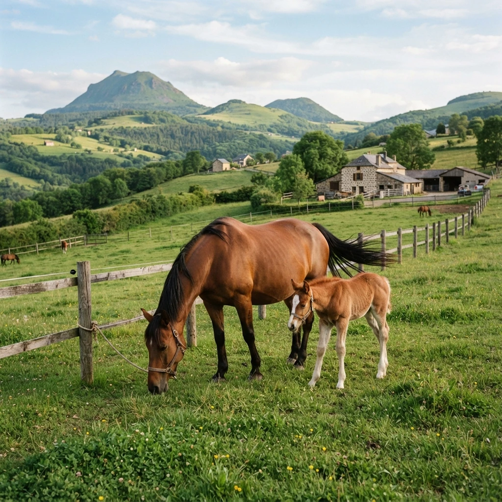 Élevage de chevaux au Equi Nat, Perrier