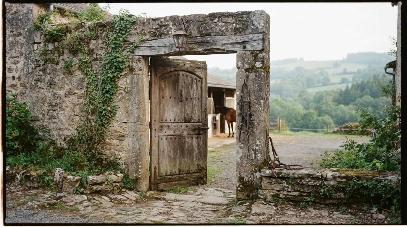 Entrée du Equi Nat, centre équestre à Perrier